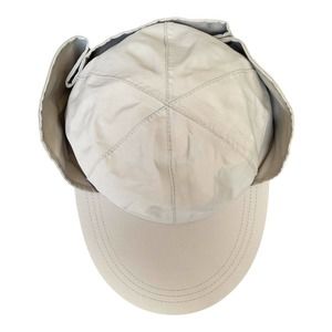 Eddie Bauer Lg Gore-Tex Goretex Tan Cream Hat w/Ear Covers Size Large Waterproof